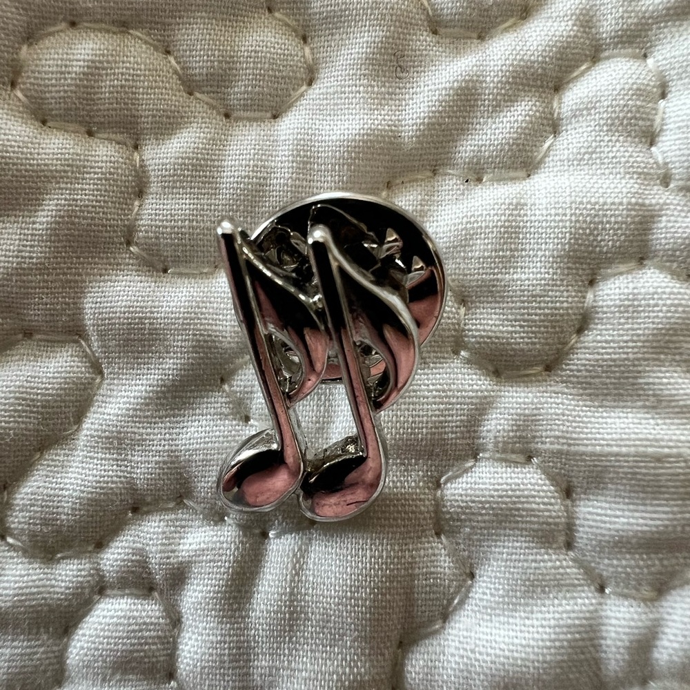 The Kooples silver musical note pin